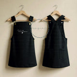 Personalised Girls Fleece Dungaree Dress, Name Pinafore Dress, Baby Toddler Outfit, Dusty Pink, Grey Marl, Black, Personalised Gift