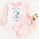 Personalised When I Wake Up I Will Be 1,2,3,4,5,6,7,8,9 Stripe Pyjamas ~ Gift for Boy Girl ~ Elephant with Balloons and Cake  ~ Birthday Pjs