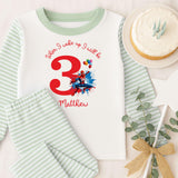 Personalised When I Wake Up I Will Be Spiderman Pyjamas with Name & Age ~ Birthday Gift Boy Girl ~ Stripe Pjs ~ Various Colours Available