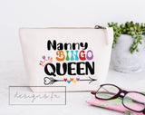 Personalised Canvas Washbag ~ Accessories Pouch ~ Clutch Bag ~ Bingo ~ Bingo Queen ~Travel Bag ~Gym Bag ~ Mother's Day Birthday Gift for Her