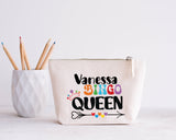 Personalised Canvas Washbag ~ Accessories Pouch ~ Clutch Bag ~ Bingo ~ Bingo Queen ~Travel Bag ~Gym Bag ~ Mother's Day Birthday Gift for Her