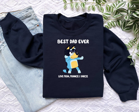 Personalised Father's Day Sweatshirt Hoodie – Bluey Dad (Bandit Inspired)

Surprise a Dad this Father’s Day with the ultimate cozy gift – a personalised sweatshirt or hoodie inspired by Bandit, the fun-loving dad from Bluey! Perfect for dads who love spending time with their little ones and enjoy a good laugh, just like Bandit.  Bluey bingo father's day gift sweatshirt rad dad