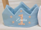 Personalised Birthday Crown ~ Adjustable up to 6 years ~ 1st, 2nd, 3rd, 4th, 5th, 6th Birthday Party ~ Special Keepsake ~ Stars Glitter