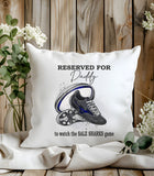 Personalised Sales Sharks Rugby Cushion to watch the Game ~ Daddy, Grandad, Name ~ Father's Day Gift Birthday Teacher Present Includes Pad