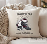 Personalised Wigan Warriors Rugby Cushion to watch the Game ~ Daddy, Grandad, Name ~ Father's Day Gift Birthday Teacher Present Includes Pad