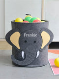 Personalised Elephant Shaped Felt Clothes Toy Storage Basket Storage Bucket Laundry Hamper Clothes Storage Bag