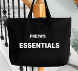 Personalised Cotton Canvas Tote Bag ~ Essentials ~ Everyday Bag ~ Mama Bag ~ Gift for Her ~ Shopping Travelling Work Bag