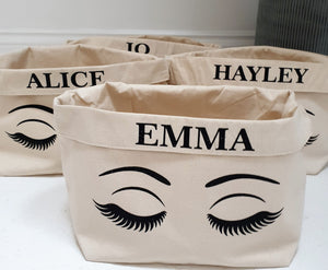 Storage organizer canvas eyelashes glitter