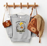 Personalised Spooky Saurus Happy Halloween Sweatshirt ~ Trick or Treat Dinosaur Design ~ Gift for Boys or Girls Kids