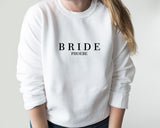 Bride ~ Bridesmaid ~ Maid of Honour ~ Team Bride Squad ~ Bride to Be Fiancee Wedding Hen Party Engagement Bridal Sweatshirt Capitals & Name