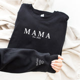 Personalised MAMA / MUMMY ~ Est Year ~ Names on Sleeves