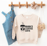 Personalised Mama's Coffee Date with Tumbler ~ Kids Childs Children Toddler Baby Sweatshirt Top