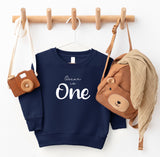 Personalised One with Name ~ 1st Birthday Sweatshirt ~  Kids Childs Children Toddler Baby Sweatshirt Top