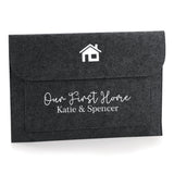 Personalised Our First Home Document Holder ~ Felt Folder ~ New Home Gift ~ House Document Holder