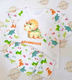 Personalised with Name Dinosaurus ~ Birthday Christmas Gift Pyjamas ~ Gift for Boy Girl ~ Custom Dinosaur Pyjamas