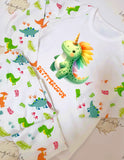 Personalised with Name Dinosaurus ~ Birthday Christmas Gift Pyjamas ~ Gift for Boy Girl ~ Custom Dinosaur Pyjamas