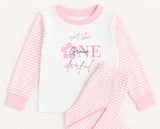 Personalised Isn't She One Derful ~ One First Birthday ~ Wonderful ~ Flower ~ Pjs, Pyjamas, Pajamas ~ Birthday Gift
