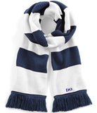 football club scarf navy and white strip fulham Leeds United FC Tottenham Spurs WBA West Brom scarf embroidered monogram initials grandad dad uncle gift