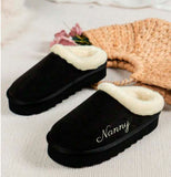 Personalised High Top Non Slip Thick Sole Slippers with Fleece Lining ~ Gift for Her ~ Christmas Gift for Ladies ~ Girl Gift for Xmas
