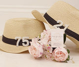 Personalised Straw Hat with Numbers ~ Birthday Celebration ~ 21st,30th,40th,50th,60th,70th Birthday Gift ~ Beach Hat ~ Summer Hat