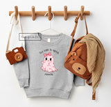 Too Cute to Spook – Personalised Kids Halloween Sweatshirt ~ Trick or Treat  ~ Gift for Boys or Girls Kids