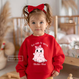 Too Cute to Spook – Personalised Kids Halloween Sweatshirt ~ Trick or Treat  ~ Gift for Boys or Girls Kids