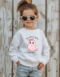 Too Cute to Spook – Personalised Kids Halloween Sweatshirt ~ Trick or Treat  ~ Gift for Boys or Girls Kids