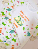 Personalised When I Wake Up I Will Be 1, 2, 3, 4, 5, 6, 7, 8, 9 Dinosaur ~ Birthday Pyjamas ~ Gift for Boy Girl ~ Custom Dinosaur Pyjamas