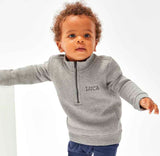 Personalised 1/4 Zip Sweatshirt & Shorts Baby ~ Name in Capital Letters ~ Monogram ~ Organic ~ Vegan