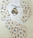 Personalised When I Wake Up I Will Be 1,2,3,4,5,6,7,8,9 Pyjamas ~ Gift for Boy Girl ~ Transport Tractors Cars Construction ~ Birthday Pjs
