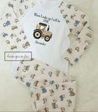Personalised When I Wake Up I Will Be 1,2,3,4,5,6,7,8,9 Pyjamas ~ Gift for Boy Girl ~ Transport Tractors Cars Construction ~ Birthday Pjs