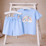 Personalised Unicorn Birthday Outfit | When I Wake Up I Will Be Age Short Set | Unicorn Birthday Clothes | Rainbow Birthday Outfit