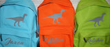 Personalised Childrens Bag School Backpack Rucksack ~ Dinosaur with name