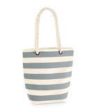 Personalised Stripe Canvas Beach Bag/Accessory Bag Wedding Hen Bride Bridesmaid