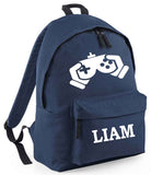 Personalised Childrens Bag School Backpack Rucksack With Matching Lunch Box ~ Gamer Gaming with name
