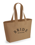 Personalized Bride Cotton Canvas Tote Bag ~ Essentials ~ Everyday Bag ~ Honeymoon Bag ~ Gift for Her ~ Hen Party Bag ~ Bachelorette