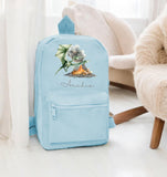Personalised Mini Kids Childrens Rucksack Backpack School Nursery Summer Camp Holiday with Name Dinosaur ~ Pterodactyl ~  Gift for Girl Boy