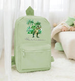 Personalised Mini Kids Childrens Rucksack Backpack School Nursery Summer Camp Holiday with Name Dinosaur ~ T Rex ~  Gift for Girl Boy