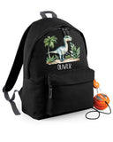 Personalised Mini Kids Childrens Rucksack Backpack School Nursery Summer Camp Holiday with Name Dinosaur  ~  Gift for Girl Boy