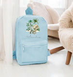 Personalised Mini Kids Childrens Rucksack Backpack School Nursery Summer Camp Holiday with Name Dinosaur ~ Triceratops ~  Gift for Girl Boy