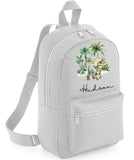 Personalised Mini Kids Childrens Rucksack Backpack School Nursery Summer Camp Holiday with Name Dinosaur ~ Triceratops ~  Gift for Girl Boy