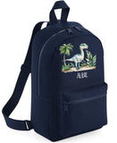 Personalised Mini Kids Childrens Rucksack Backpack School Nursery Summer Camp Holiday with Name Dinosaur  ~  Gift for Girl Boy