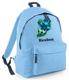 Personalised Football Rucksack with Name ~ Football Backpack ~ School Bag ~ Gift for Boy Girl ~ Holiday Bag Summer Camp ~ Goalie Gloves