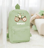 Personalised Mini Rucksack with Patchwork Tractor Design – Custom Backpack for Nursery, Summer Camp & Back to School ~ Birthday Gift