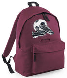Personalised Football Backpack ~ Custom Rucksack with Boots & Ball Design for Back to School, Training Practice , Summer Camp ~Birthday Gift