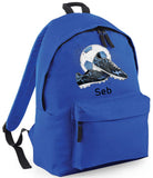 Personalised Football Backpack ~ Custom Rucksack with Boots & Ball Design for Back to School, Training Practice , Summer Camp ~Birthday Gift