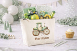 Personalised Tractor Party Bags | Farm Birthday Party Favours | Custom Name Canvas Zip Pouches | Reusable Kids Party Bags | Keepsake