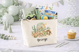 Personalised Dinosaur Party Bags | Roarsome Birthday Party Favours | Custom Name Canvas Zip Pouches | Reusable Kids Party Bags | Keepsake