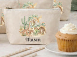 Personalised Dinosaur Party Bags | Roarsome Birthday Party Favours | Custom Name Canvas Zip Pouches | Reusable Kids Party Bags | Keepsake