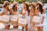 Bride Tribe Beach Bag Set | Personalised Tote Bag, Makeup Bag | Hen Party Bags, Bridesmaid Gifts, Wedding Party Accessories | Proposal Gifts